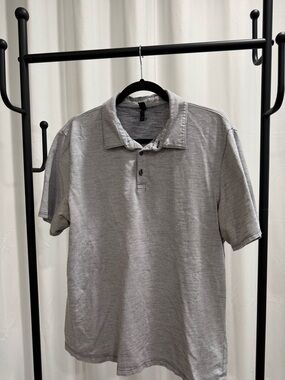 Zella Men's Heathered Light Gray Polo